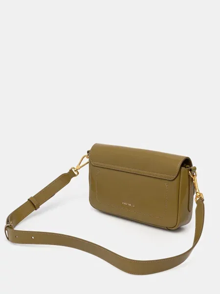 Coccinelle geantă de piele C-ME LOCK verde