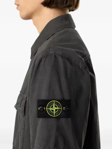 Scurt cămașă Stone Island cu strasuri gri
