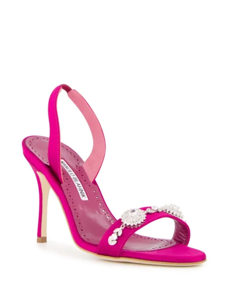 Sandale Manolo Blahnik slingback roz