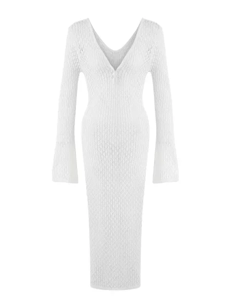 Trendyol Rochie de plaja alb