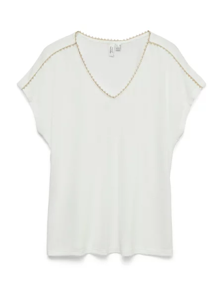 VERO MODA Tricou VMJACKIE auriu alb
