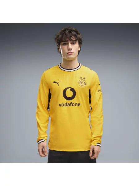 PUMA autentyczna koszulka domowa z długim rękawem Borussia Dortmund Odzież S żółty