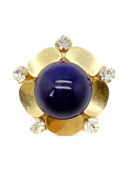 Květinová brož Christian Dior Pre-owned zlatá