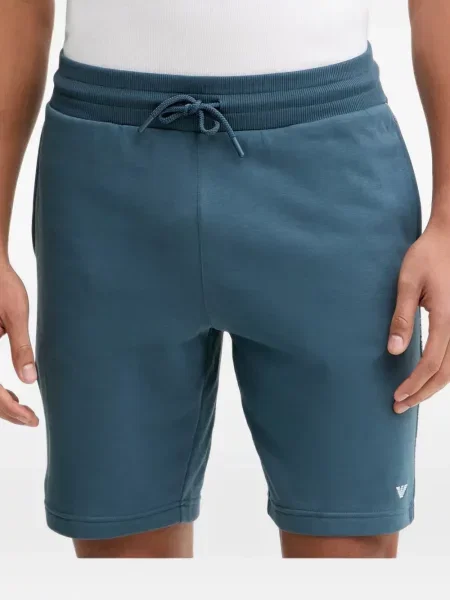 Pantaloni scurți Emporio Armani cu imagine albastru
