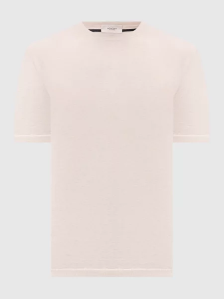 Футболка з шовком Agnona бежева