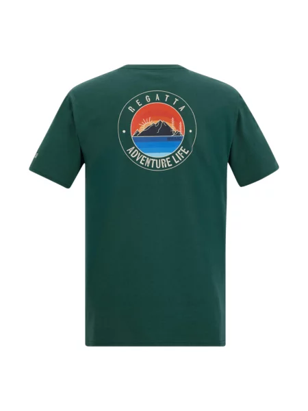 T-shirt Z Motywem Wschodu Słońca Cline IX zielona