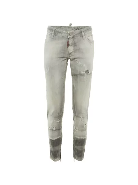 Blugi skinny Dsquared2 zdrențuiți skinny fit gri