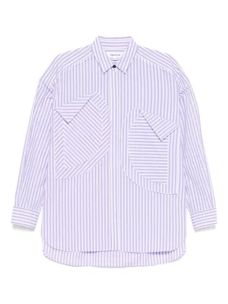 Koszula Enfold z naszywkami fioletowa