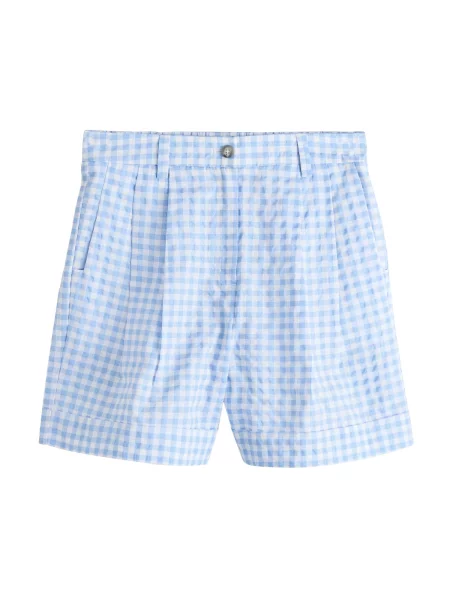 Next Pantaloni cutați Gingham / pastel albastru