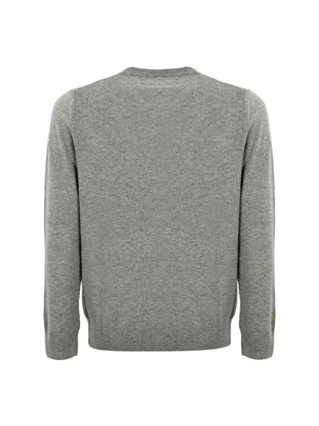 Długi sweter Polo Ralph Lauren z długim rękawem z okrągłym dekoltem szary
