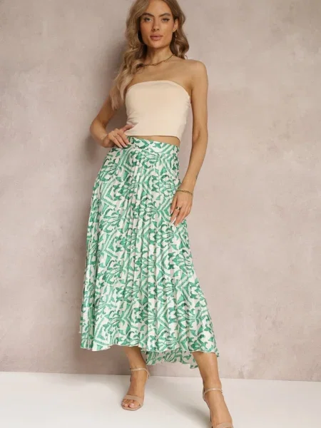 Fusta maxi Other cu imprimeu abstract verde