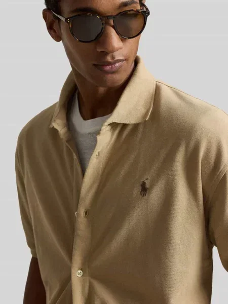Koszula casualowa o kroju regular fit z czystej bawełny Polo Ralph Lauren beżowa