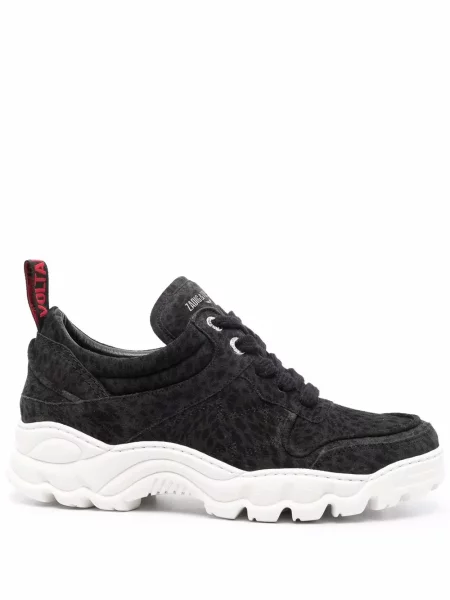 Sneakerși Zadig&voltaire cu imagine cu model leopard albastru