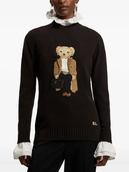 Πουλόβερ Ralph Lauren Collection κασμίρ καφέ