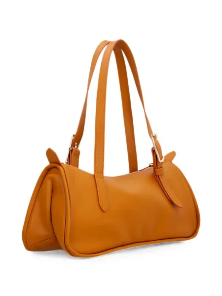 Geantă Longchamp cu cataramă cu bretele maro