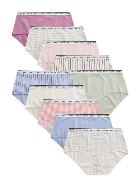 Next Slip albastru regal / verde pastel / roz / roz eozină / roșu pepene natural alb