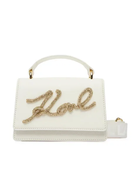 Karl Lagerfeld Kids Τσάντα This Is St Tropez D3 λευκό