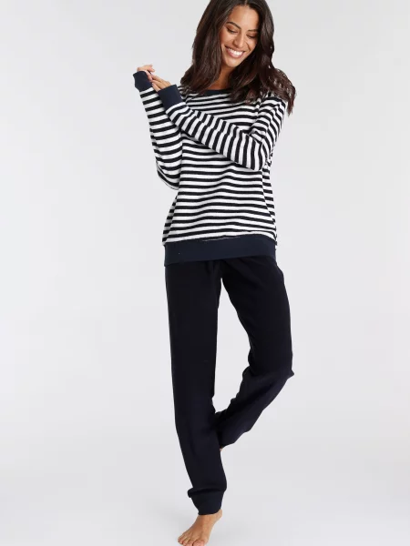 VIVANCE Pijama bleumarin alb