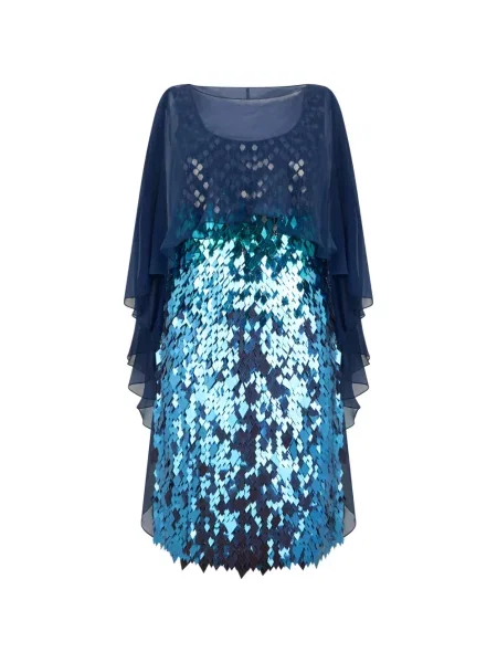 Rochie mini Alberta Ferretti cu paiete albastru