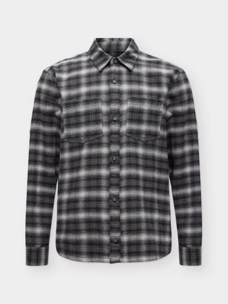 HOLLISTER Cămașă crem / maro negru