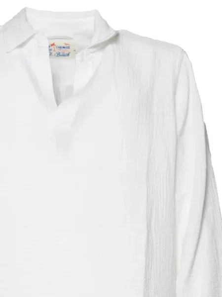Lung tricou polo Mc2 Saint Barth alb