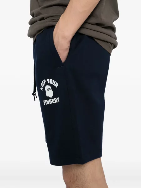 Pantaloni scurți Fingercroxx cu imagine albastru