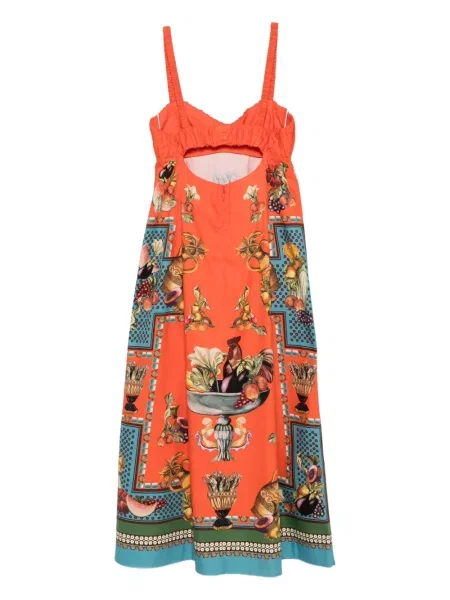 Rochie Alemais cu imagine de costum portocaliu