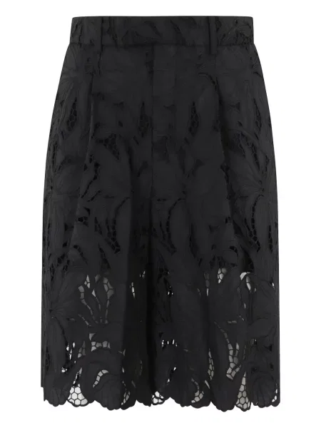 Pantaloni scurți Isabelle Blanche din dantelă negru