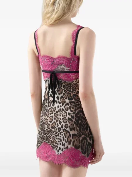 Rochie Gcds cu imagine din dantelă maro
