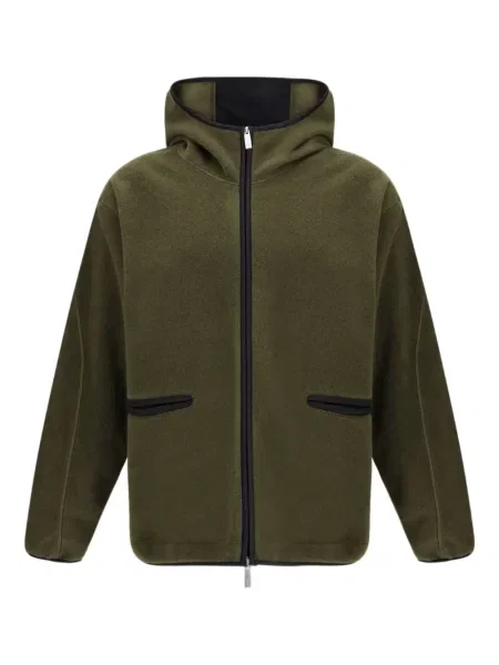 Majica s kapuljačom Herno od flisa zelena