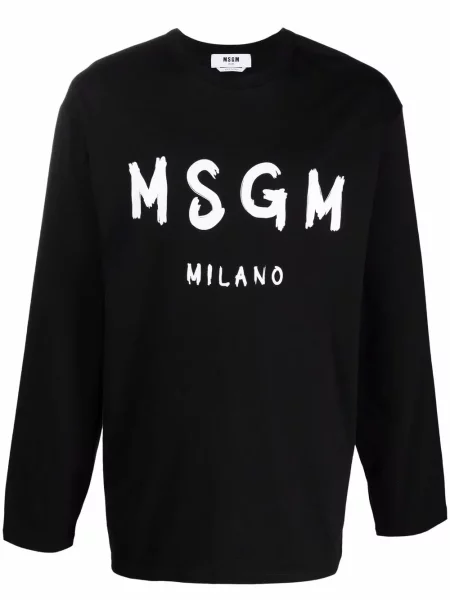 Lung hanorac Msgm cu autograf negru
