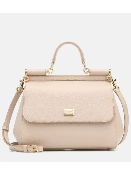 Torebka skórzana Dolce&gabbana różowa