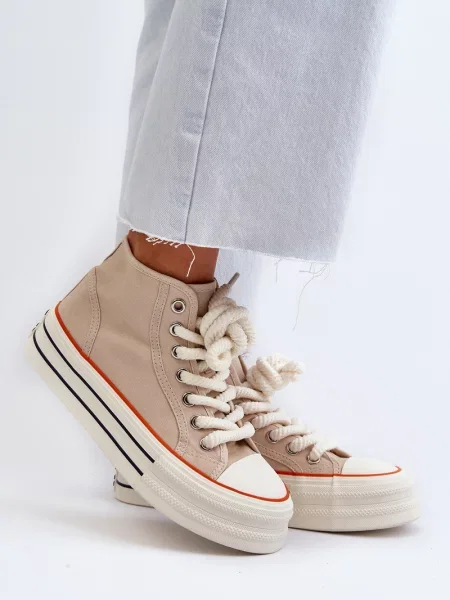 Superge Boto s platformo bež