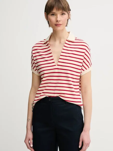 T-shirt o kroju relaxed fit z mieszanki lyocellu Tommy Hilfiger czerwona