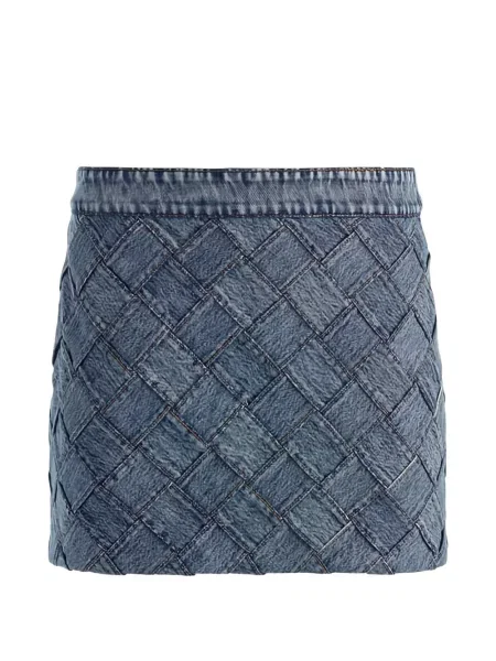 Fustă din denim Alice + Olivia albastru