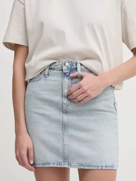 Spódnica jeansowa Calvin Klein Jeans niebieska