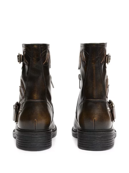 Botine Ash cu broderie negru