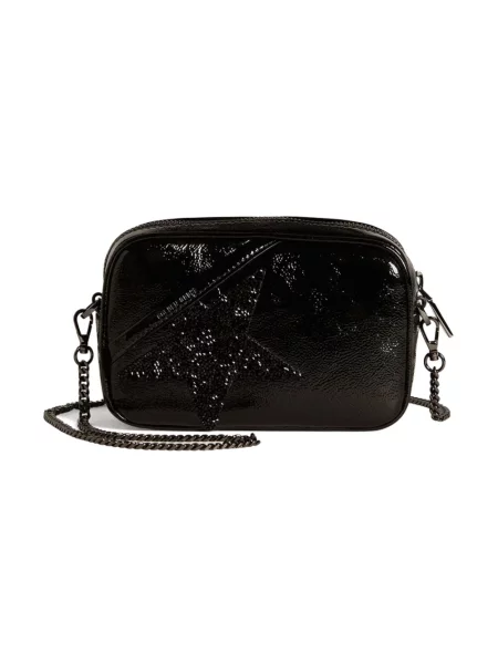 Mała mały torebka skórzana Golden Goose skórzana czarna