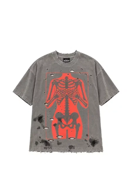 Tricou Warman zdrențuiți gri
