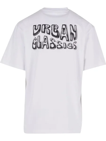 Urban Classics Tricou Shiny negru alb