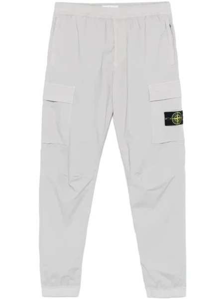 Pantaloni Stone Island cu strasuri gri