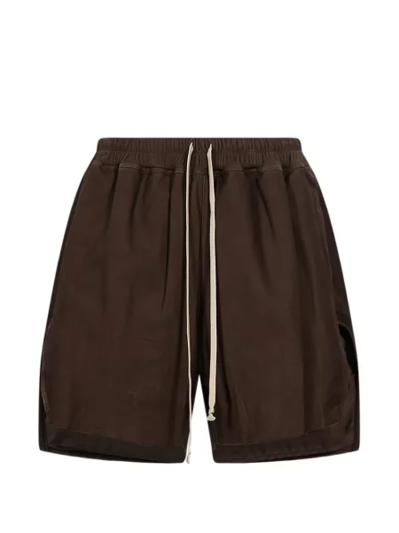 Pantaloni scurți Rick Owens cu cordon maro