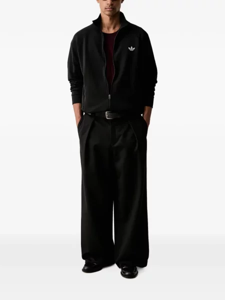 Hanorac Adidas cu dungi cu imagine plasă negru
