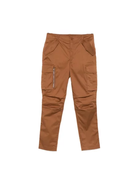 Spodnie cargo Ralph Lauren o krotszym kroju brązowe