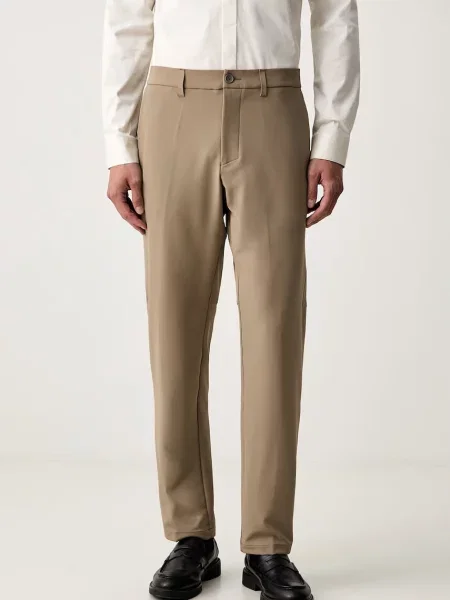 BOSS Green pantaloni pentru bărbați T_Commuter-Slim bej
