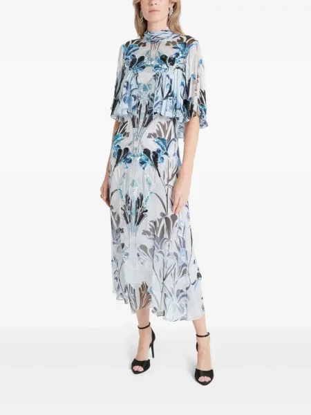 Rochie maxi Temperley London de costum albastru