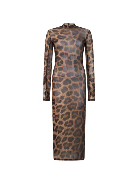 Rochie Philipp Plein cu imagine cu model leopard maro