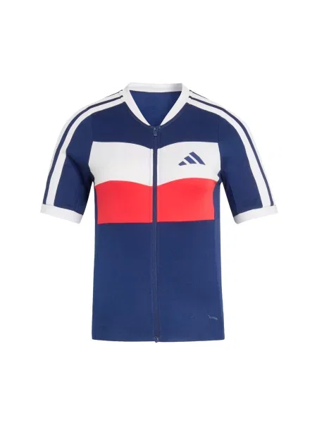 ADIDAS PERFORMANCE Sportski kardigan Tempo tamno plava / svijetlo crvena bijela