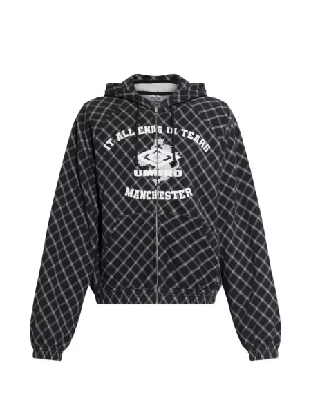 Hanorac cu glugă Umbro în carouri negru