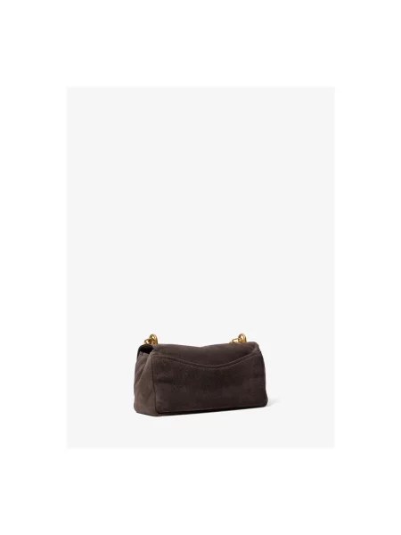 Semišová kabelka Michael Michael Kors hnedá